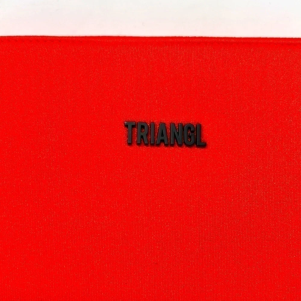 Triangl Bright Orange Neoprene Large Zip Pouch